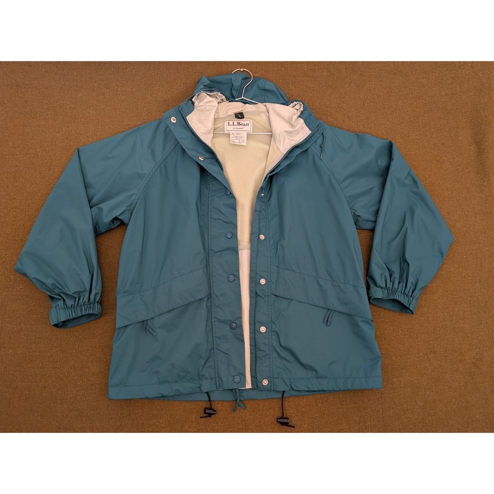 Vtg 90s Womens L.L. Bean Stowaway Windbreaker Rain Jacket Coat Gorpcore sz Small